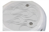 HARLEY Teardrop-Luftfilter mit Flammen, Chrom, passend für 1990–2015 FXST, 1990–2015 FLST, 1990–2007 FL