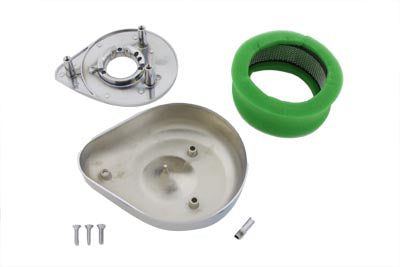 HARLEY Chrom Teardrop Luftfiltergehäuse Passend für 1957-1987 XL, 1972-1984 FL, 1972-1984 FX, 198