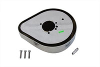 HARLEY Chrom Flammen-Luftfilter in Tropfenform, passend für XL ab 1957-1987, FL ab 1972-1984, FX ab 1972-1984, ab 1984-1