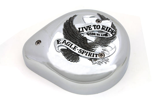 HARLEY Eagle Spirit Chrom Luftfilter (Tropfenform) Passend für 1957-1987 XL, 1972-1984 FL, 1972-1984 FX,