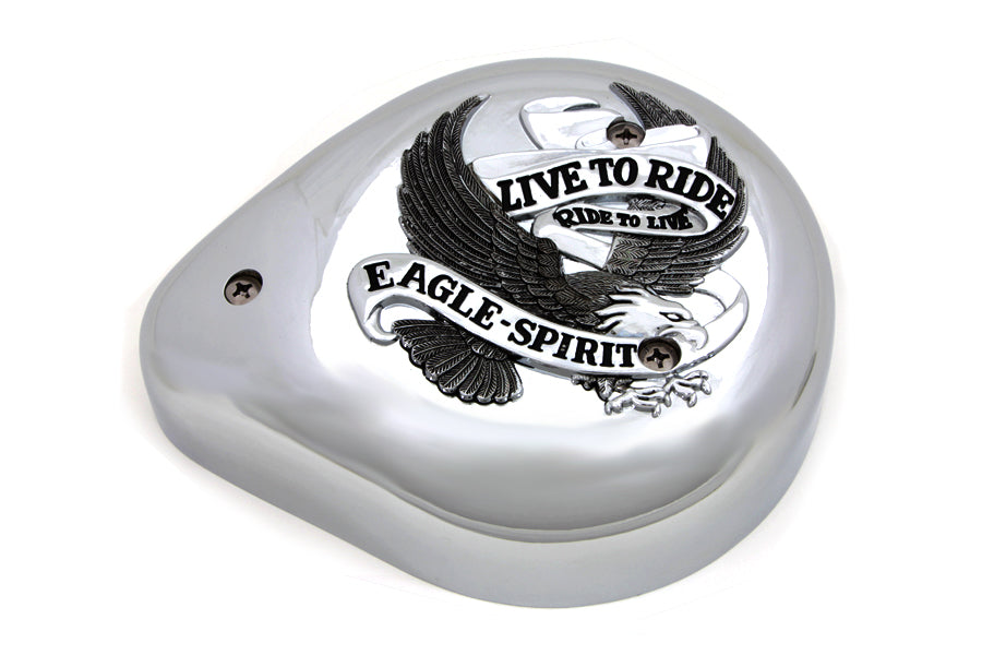HARLEY Eagle Spirit Chrom Luftfilter (Tropfenform) Passend für 1957-1987 XL, 1972-1984 FL, 1972-1984 FX,