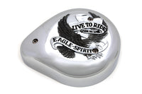 HARLEY Eagle Spirit Chrom Luftfilter (Tropfenform) Passend für 1957-1987 XL, 1972-1984 FL, 1972-1984 FX,