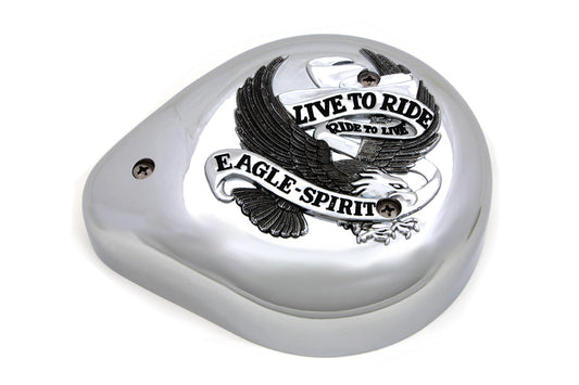 HARLEY Eagle Spirit Chrom Luftfilter (Tropfenform) Passend für 1957-1987 XL, 1972-1984 FL, 1972-1984 FX,