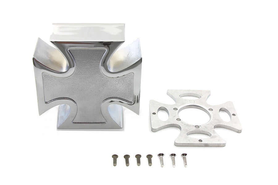 HARLEY Chrom Malteserkreuz Luftfilterabdeckung passt für 1972-1984 FL, 1972-1984 FX, 1972-1984 XL,
