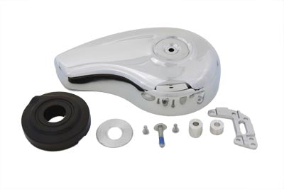 HARLEY 7 Zoll Teardrop Luftfilterdeckel-Kit Chrom, passend für 1990-2017 FXST, 1990-2017 FLST, 1990-19