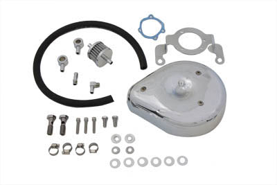 HARLEY Teardrop-Luftfilterkit, glatt verchromt, passend für 1999–2007 FXST, 1999–2007 FLST, 1999–2007 FLT
