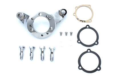 HARLEY Air Cleaner Bracket Kit Chrome Billet Fits 0-  Custom, application for Super E & G carburetor