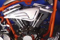 HARLEY Sweeper Luftfilter Chrom Billet Passend für 1990-2015 FXST, 1990-2015 FLST, 1990-2007 FLT, 1