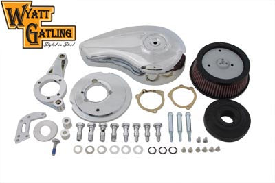 HARLEY Chrom Wyatt Gatling Luftfilter-Baugruppe passend für 1993-2007 FXST, 1993-2007 FXD,