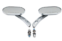 HARLEY Oblong Spiegel Set Chrom Billet Passend für alle Modelle ab 1965, für links und rechts