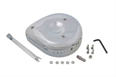 HARLEY Teardrop-Luftfilter-Kit, glänzend verchromt, passend für XL-Modelle der Baujahre 1957-1984,