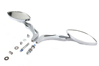 HARLEY Druid Spiegel Set Oval Flammen-Stil mit Billet Vorbau Passend für 1965-UP Alle, Modelle für links und rechts