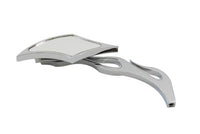 HARLEY Druid Mirror with Flame Style Billet Stem Fits 1965-UP All, models for left side application