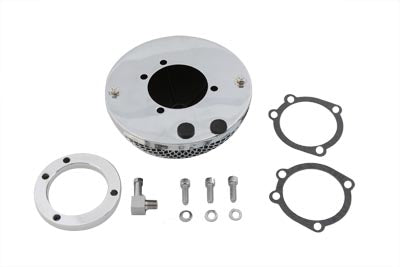 HARLEY Wyatt Gatling Round Mesh Luftfilter Chrom Passt 1990-2015 FXST, 1990-2015 FLST, 1990-200