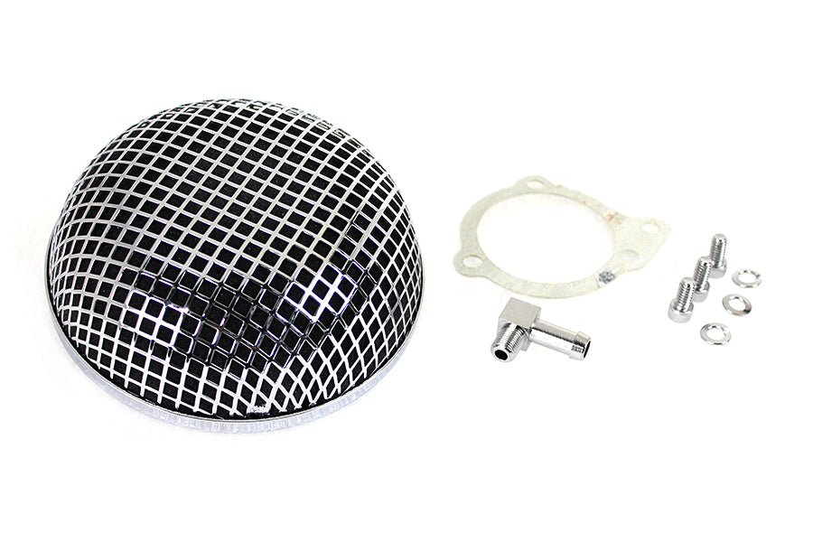 HARLEY Wyatt Gatling Round Mesh Air Cleaner Chrome fits 0-  Custom,