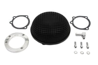 HARLEY Wyatt Gatling Round Mesh Air Cleaner Black fits 1990-2015 FXST,  1990-2015 FLST,  1990-2007 FLT,  1990-1994 FXR,  1991-2017 FXD,  1988-2006 XL,