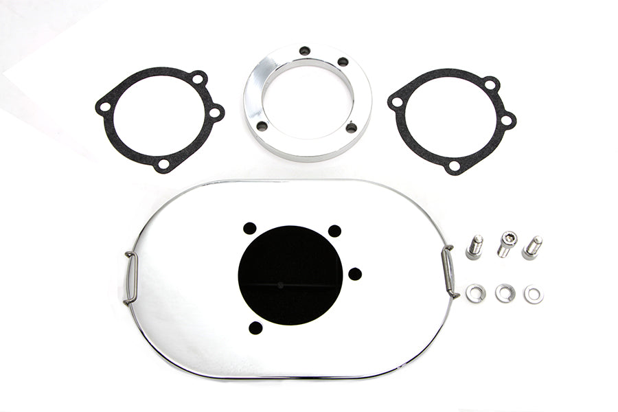 HARLEY Chrom ovaler Netz-Luftfilter passend für 1990-2015 FXST,   1990-2015 FLST,   1990-2007 FLT,   1990-1