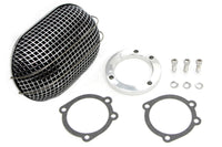 HARLEY Chrom ovaler Netz-Luftfilter passend für 1990-2015 FXST,   1990-2015 FLST,   1990-2007 FLT,   1990-1