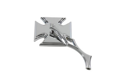 HARLEY Chrome Malteserspiegel mit Rauten-Billet-Stiel Passend für alle Modelle ab 1965, links oder rechts