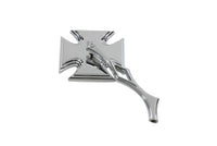 HARLEY Chrome Malteserspiegel mit Rauten-Billet-Stiel Passend für alle Modelle ab 1965, links oder rechts