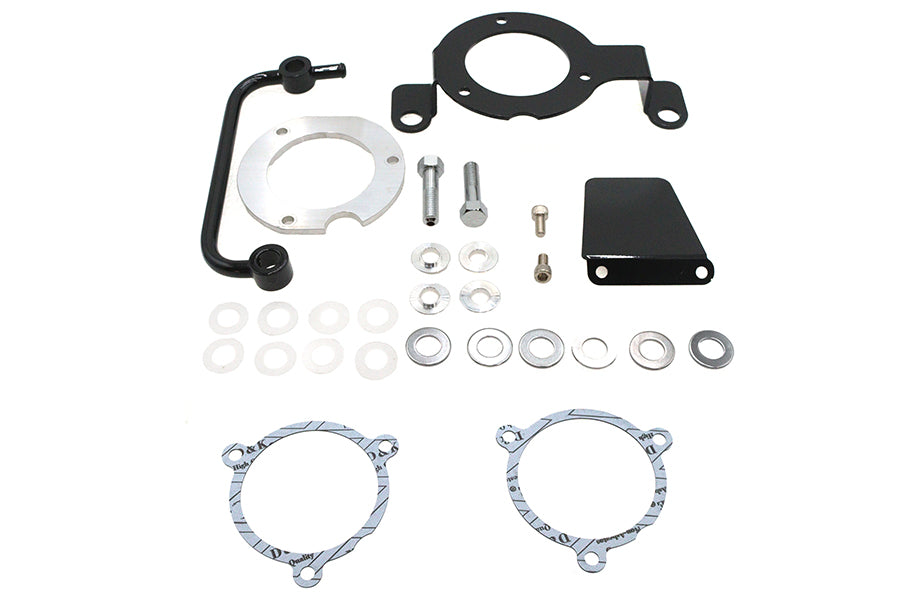 HARLEY M8 EFI Luftfilter-Halterungskit Schwarz Passend für 2017-UP FLT, 2018-UP FLST, 2018-UP FXST