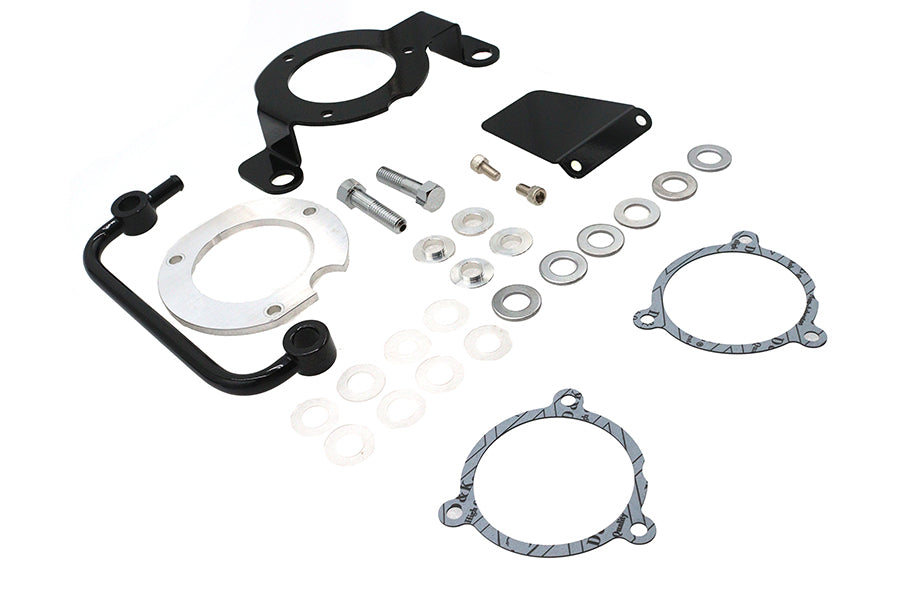 HARLEY M8 EFI Luftfilter-Halterungskit Schwarz Passend für 2017-UP FLT, 2018-UP FLST, 2018-UP FXST
