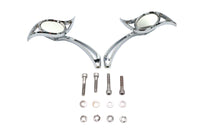 HARLEY Villain Spiegel-Set mit Speer-Stielen Chrom Passt 1965-UP Alle Modelle, für linke und rechte Seite a