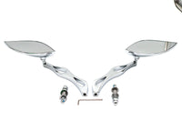 HARLEY Barock-Spiegel-Set mit Billet Teardrop Stems, passend für alle Modelle ab 1965, für links und rechts