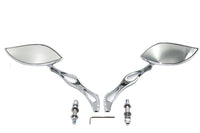 HARLEY Barock-Spiegel-Set mit Billet Teardrop Stems, passend für alle Modelle ab 1965, für links und rechts