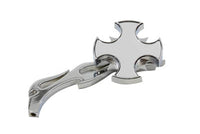 HARLEY Rotar Mirror Chrome with Billet Flame Stem fits 1965-UP All, models for left or right side application