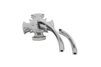 HARLEY Rotar Mirror Chrome with Billet Curved Stem fits 1965-UP All, models for left or right side application