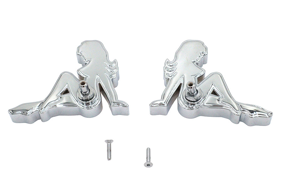 HARLEY Lady Luck Spiegelkörper-Set Billet Passt 1965-UP Alle Modelle, für links und rechts anwendbar