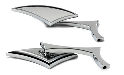 HARLEY Odin Diamond Style Spiegel Set Passend für alle Modelle von 1965 bis heute, für linke und rechte Seite verwendbar
