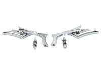 HARLEY Odin Diamond Style Spiegel Set Passend für alle Modelle von 1965 bis heute, für linke und rechte Seite verwendbar