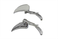 HARLEY Chrome Billet Teardrop Mirror Set Fits 1965-UP All, models for left and right side applicatio