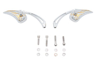 HARLEY Chrome Billet Teardrop Mirror Set Fits 1965-UP All, models for left and right side applicatio