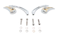 HARLEY Chrome Billet Teardrop Mirror Set Fits 1965-UP All, models for left and right side applicatio