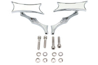 HARLEY Oblique Spiegel-Set Billet Chrom, passend für alle Modelle ab 1965, für links und rechts