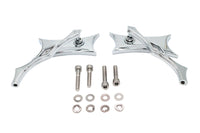 HARLEY Oblique Spiegel-Set Billet Chrom, passend für alle Modelle ab 1965, für links und rechts