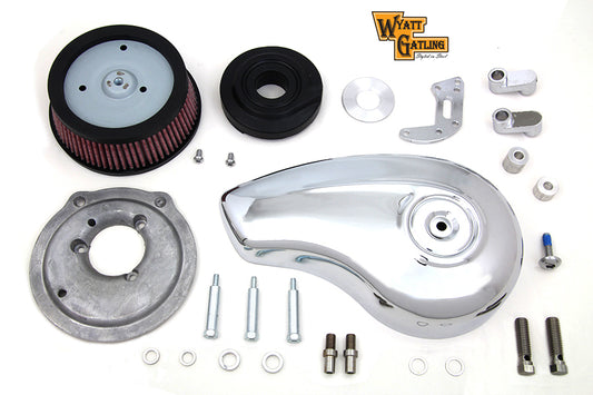 HARLEY Wyatt Gatling Teardrop Air Cleaner Kit Chrome fits 1991-UP XL,