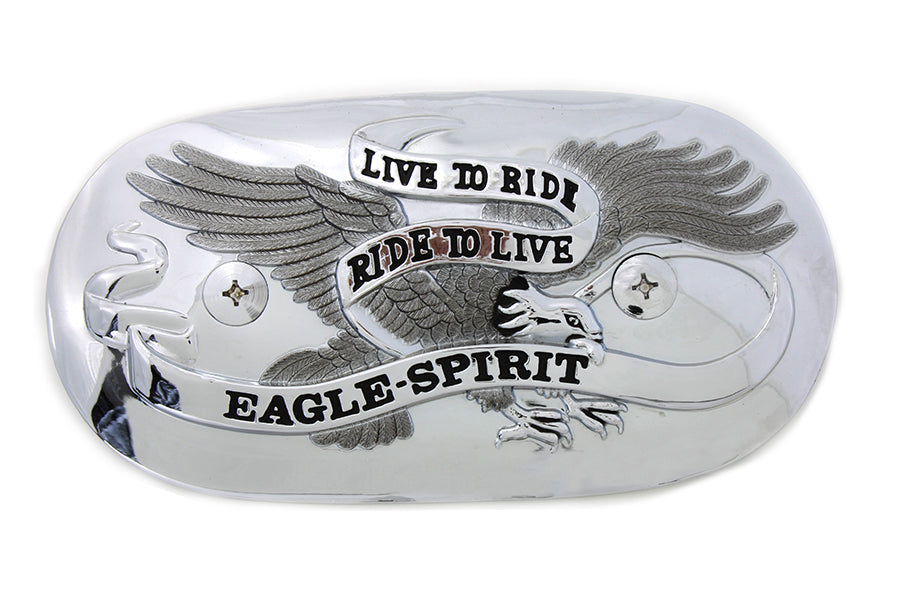 HARLEY Eagle Spirit Oval Chrom Luftfiltereinsatz Passend für 1966-2003 XL, 1971-1984 FX, 1967-1984 XL