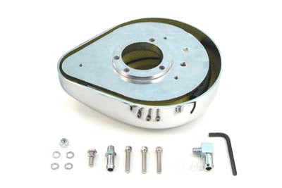 HARLEY Teardrop Air Cleaner Smooth Fits 1990-2015 FXST,   1988-2006 XL,   1990-2015 FLST,   1990-200