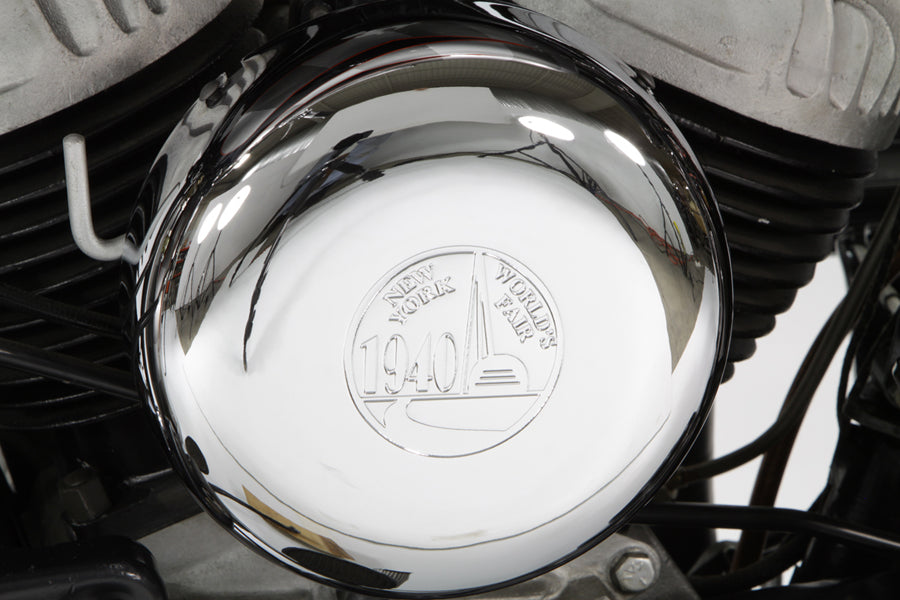 HARLEY 7 Zoll Linkert World's Fair J-Slot Style Luftfilter komplett, passend für 1941-1965 FL, 1936-1952 E