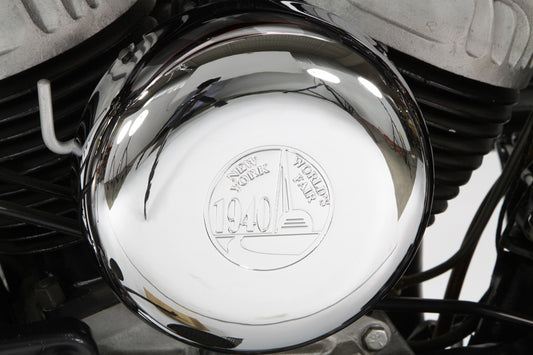 HARLEY 7 Zoll Linkert World's Fair J-Slot Style Luftfilter komplett, passend für 1941-1965 FL, 1936-1952 E