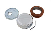 HARLEY Chrom Glatter J-Slot Luftfilter Passt 1941-1948 UL,   1941-1952 W,   1941-1956 G,   1941-1964