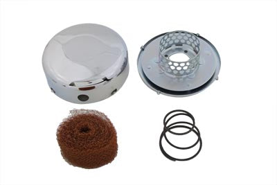 HARLEY Smooth Chrome J-Slot Air Cleaner fits 1941-1948 UL,   1941-1952 WL,