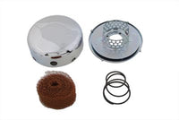 HARLEY Smooth Chrome J-Slot Air Cleaner fits 1941-1948 UL,   1941-1952 WL,