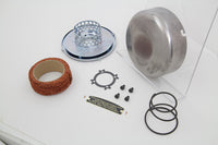 HARLEY Smooth Raw J-Slot Luftfilter passend für 1941-1948 UL,   1941-1952 WL,