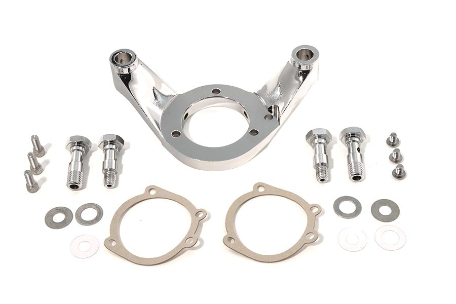 HARLEY Luftfilterhalterung Kit Chrom Billet Passend für 0- Custom, Anwendung S&S E Vergaser auf S&S Ai