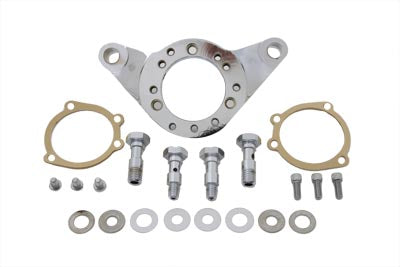 HARLEY Air Cleaner Bracket Kit Chrome Billet Fits 0-  Custom, for S&S E and G carburetor